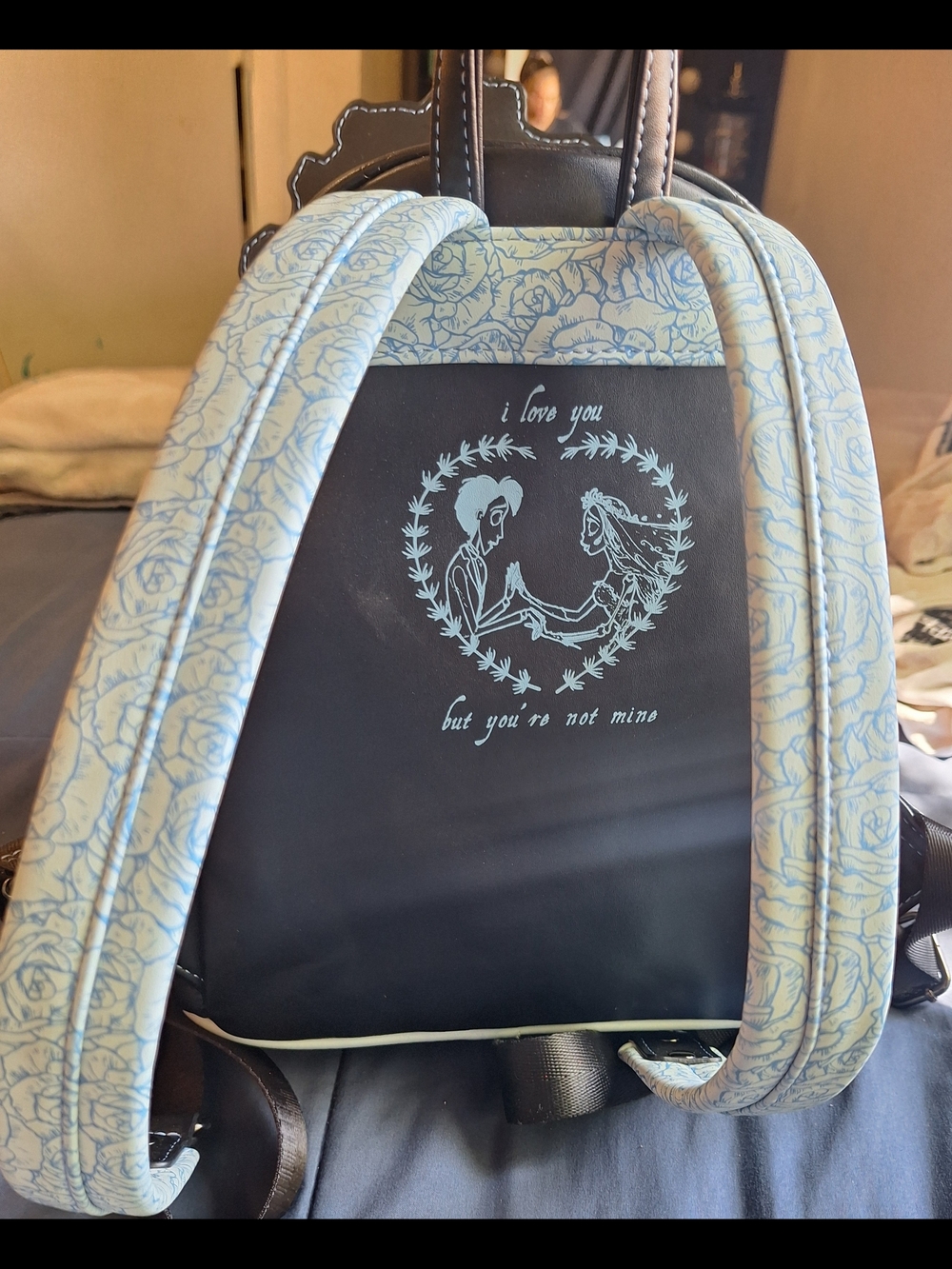 Loungefly Blue Floral Emily Bride Backpack - Picture 2 of 6